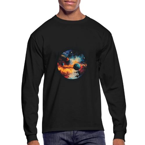 Cosmic Brush Planets - Men's Long Sleeve T-Shirt
