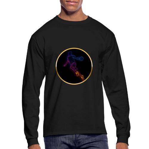 Basketball: Neon Jump Shot - Men's Long Sleeve T-Shirt