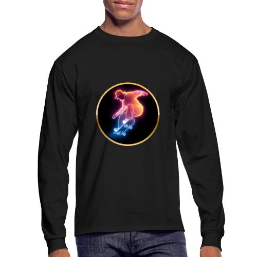 Skateboarding: Golden Trick Rider - Men's Long Sleeve T-Shirt