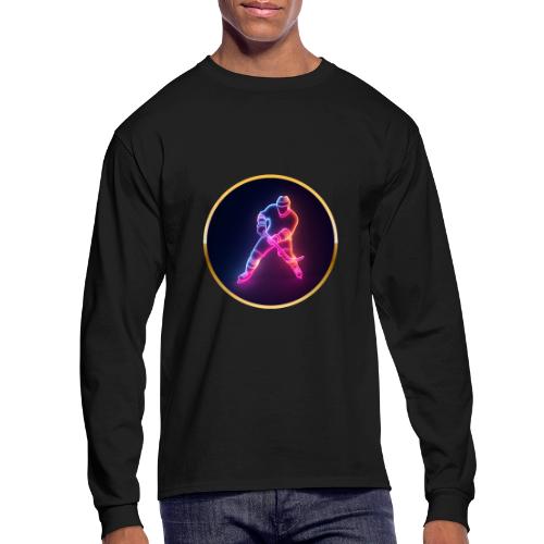 Hockey: Neon Ice Strike - Men's Long Sleeve T-Shirt