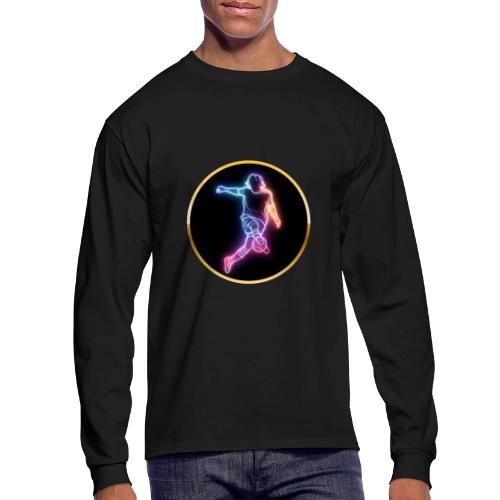 Soccer: Neon Goal Fusion - Men's Long Sleeve T-Shirt