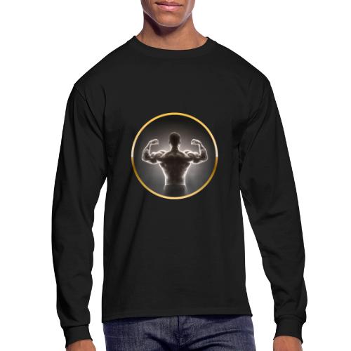 Bodybuilding: Neon Strength Frame - Men's Long Sleeve T-Shirt