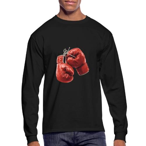 Boxing: Hanging Gloves Icon - Men's Long Sleeve T-Shirt