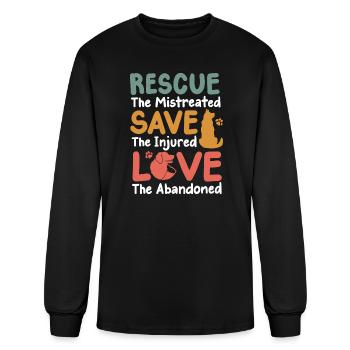 Dog Rescue Adopt - Men's Long Sleeve T-Shirt - black - Front