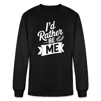 I'd Rather Be Me - Men's Long Sleeve T-Shirt - black - Front