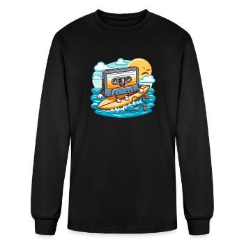 Cassette surfing - Men's Long Sleeve T-Shirt - black - Front