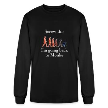 Humanity Animal Comedy - Men's Long Sleeve T-Shirt - black - Front