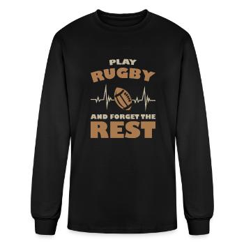 Play Rug - Men's Long Sleeve T-Shirt - black - Front