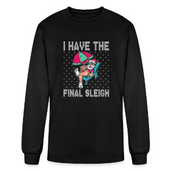 Sleigh Santa Claus Santa Claus - Men's Long Sleeve T-Shirt - black - Front