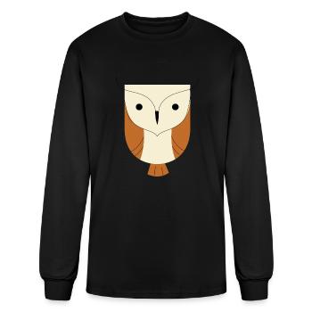 Artsy Owl - Men's Long Sleeve T-Shirt - black - Front
