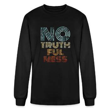 No Truthfulness - Men's Long Sleeve T-Shirt - black - Front