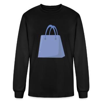 SHOP BAG ILLUSTRATION - Men's Long Sleeve T-Shirt - black - Front