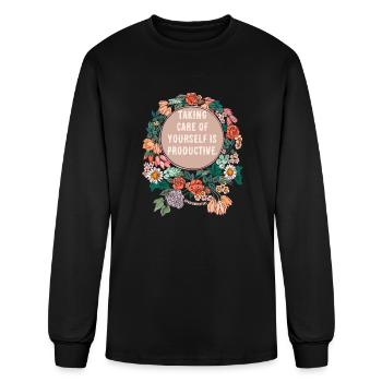 Taking Care Of Yourself Is Productive - Men's Long Sleeve T-Shirt - black - Front