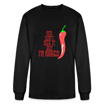 I'm Naked Hot Funny Design - Men's Long Sleeve T-Shirt - black - Front