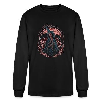 Ghost Tatoo Drawing - Men's Long Sleeve T-Shirt - black - Front