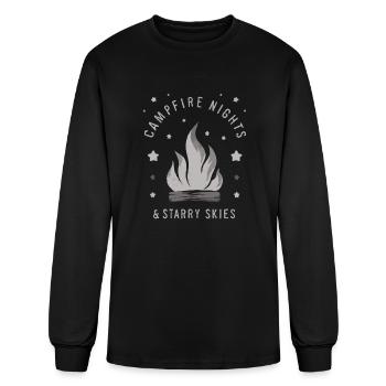 Campfire Nights & Starry Skies - Men's Long Sleeve T-Shirt - black - Front