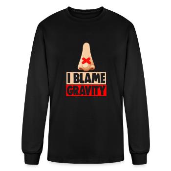 I Blame Gravity - Men's Long Sleeve T-Shirt - black - Front