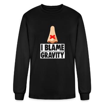 I Blame Gravity - Men's Long Sleeve T-Shirt - black - Front