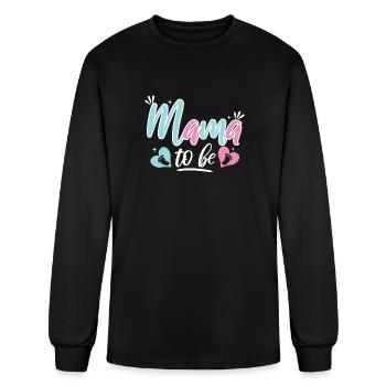 Mama To Be Pregnancy - Men's Long Sleeve T-Shirt - black - Front