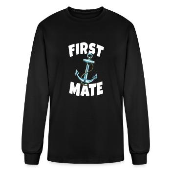 First Mate - Men's Long Sleeve T-Shirt - black - Front