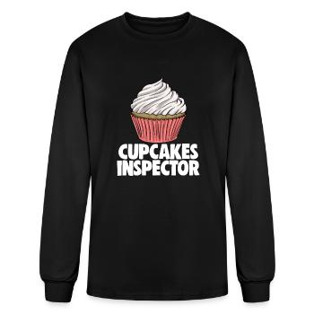 Cupcakes Inspector - Men's Long Sleeve T-Shirt - black - Front
