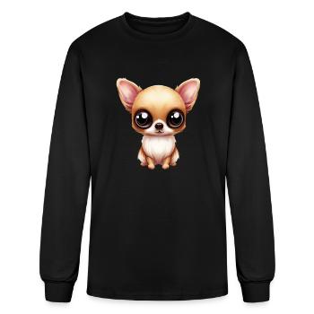 Chihuahua Cuddles - Men's Long Sleeve T-Shirt - black - Front