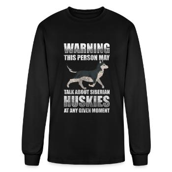 Husky Dog Breed Walking Dog School - Men's Long Sleeve T-Shirt - black - Front