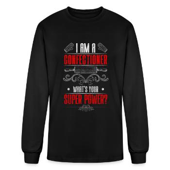 Confiserie Boulangerie Maître Pâtissier Maître Confiseur - T-shirt à manches longues Homme - noir - Devant