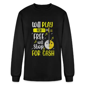 Music Concert Dancing - Men's Long Sleeve T-Shirt - black - Front