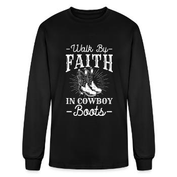 Cowboy Western Revolver - Men's Long Sleeve T-Shirt - black - Front
