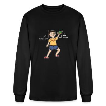 Fil-Am Dish Sponge Design for Proud Pinoys - Men's Long Sleeve T-Shirt - black - Front