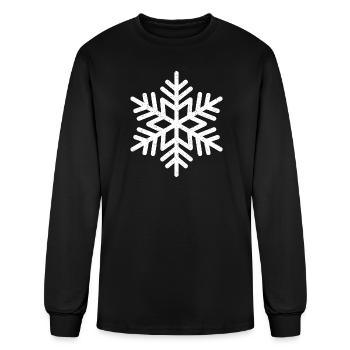 Snowflake - Men's Long Sleeve T-Shirt - black - Front