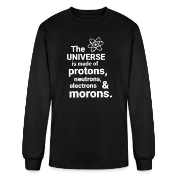 The Universe is made of protons, neutrorns - Men's Long Sleeve T-Shirt - black - Front