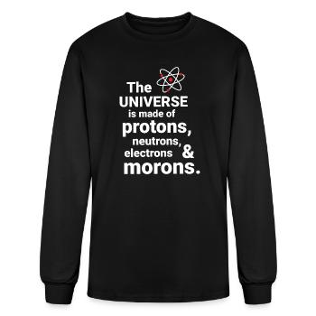 The Universe is made of protons, neutrorns - Men's Long Sleeve T-Shirt - black - Front