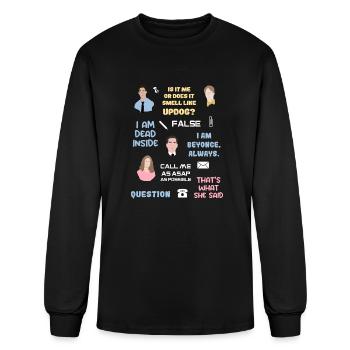 The Office Quotes - Men's Long Sleeve T-Shirt - black - Front
