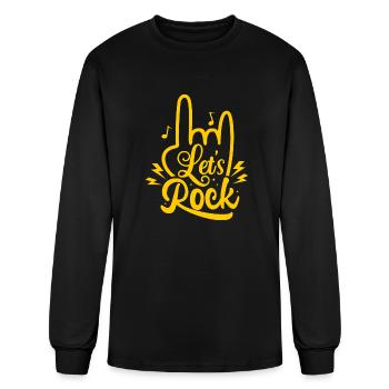 Lets Rock - Men's Long Sleeve T-Shirt - black - Front
