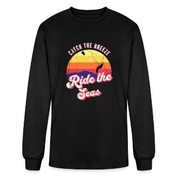 Catch the Breeze Ride the Seas - Men's Long Sleeve T-Shirt - black - Front