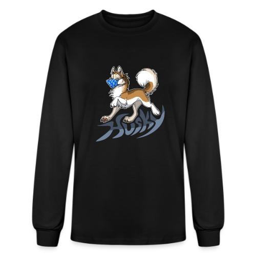 Masky Husky (mask / masked) - Men's Long Sleeve T-Shirt