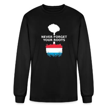 Luxembourg Luxembourgish Roots - Men's Long Sleeve T-Shirt - black - Front