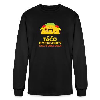 Funny Mexican Tacos - Men's Long Sleeve T-Shirt - black - Front