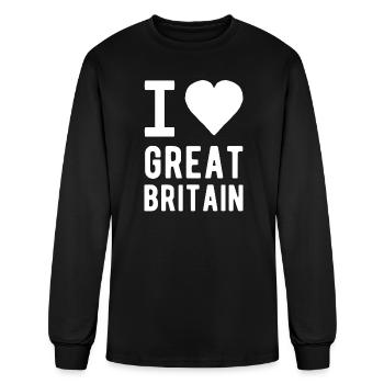 I Love Great Britain - Men's Long Sleeve T-Shirt - black - Front