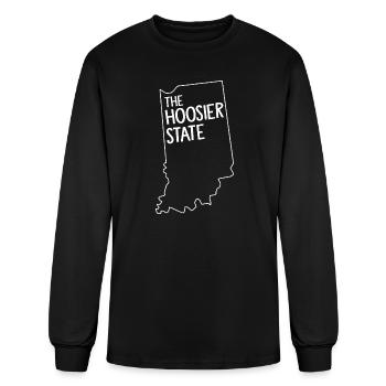 The Hoosier State - Men's Long Sleeve T-Shirt - black - Front