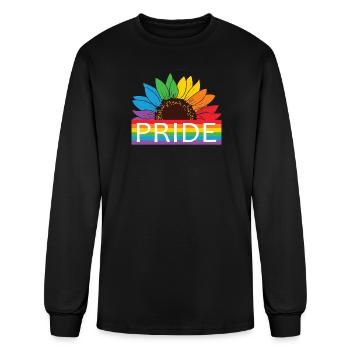Pride Sunflower Gay - Men's Long Sleeve T-Shirt - black - Front