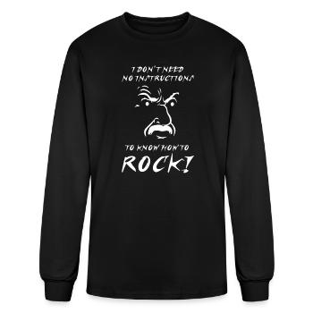 Aqua Teen Carl Face No Instructions To Rock - Men's Long Sleeve T-Shirt - black - Front