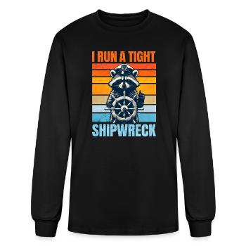 i-run-a-tight-shipwreck - Men's Long Sleeve T-Shirt - black - Front