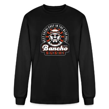 Sushi Chef Badge Sunburst - Men's Long Sleeve T-Shirt - black - Front
