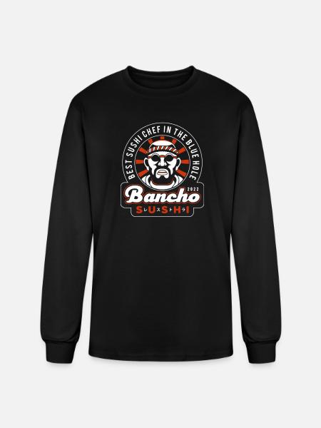 Sushi Chef Badge Sunburst - Men's Long Sleeve T-Shirt - black