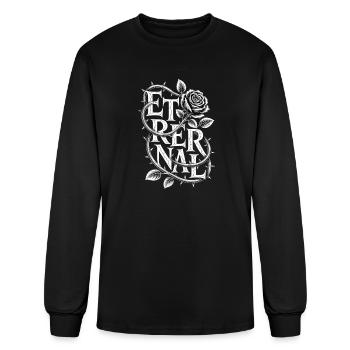 Eternal Rose Metal Script - Men's Long Sleeve T-Shirt - black - Front
