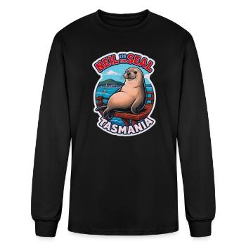 Tasmanian Seal by the Sea - Men's Long Sleeve T-Shirt - black - Front