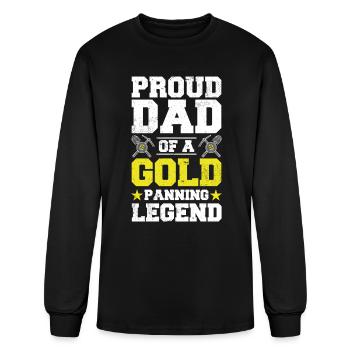 Gold panning shirts | gold mining gold gifts - Men's Long Sleeve T-Shirt - black - Front